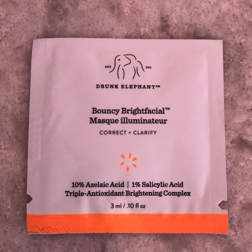Drunk Elephant Bouncy Brightfacial Masque illuminateur